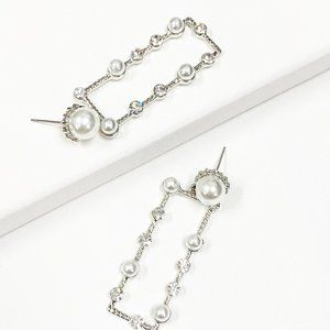 Pearl + Stone mix earring